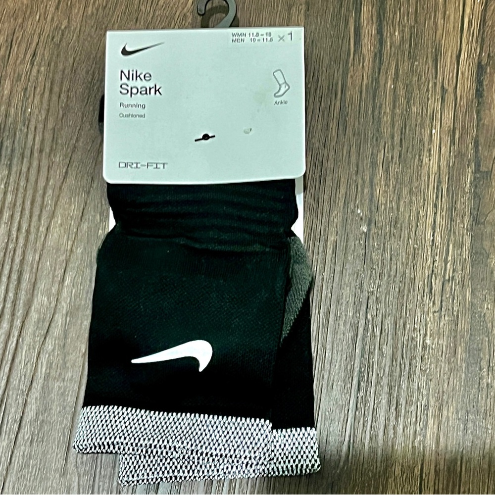Nike Spark Black and White Running Socks